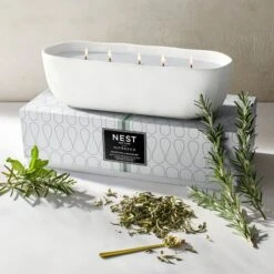 NEST New York White Tea And Rosemary Alfresco Multi-Wick Trough Candle 44.1 Oz -Illamasqua Sales 14571425 6945051637163806